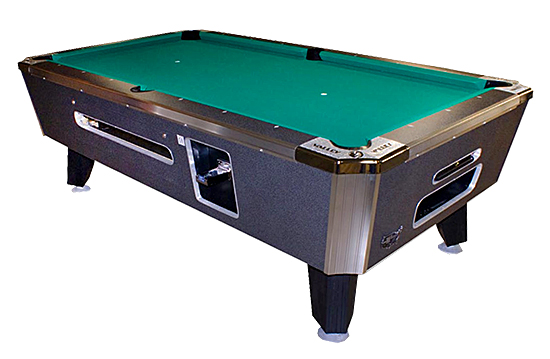 Black Cat Valley/ Dynamo Commercial Pool Table is available for rent from Video Amusement
