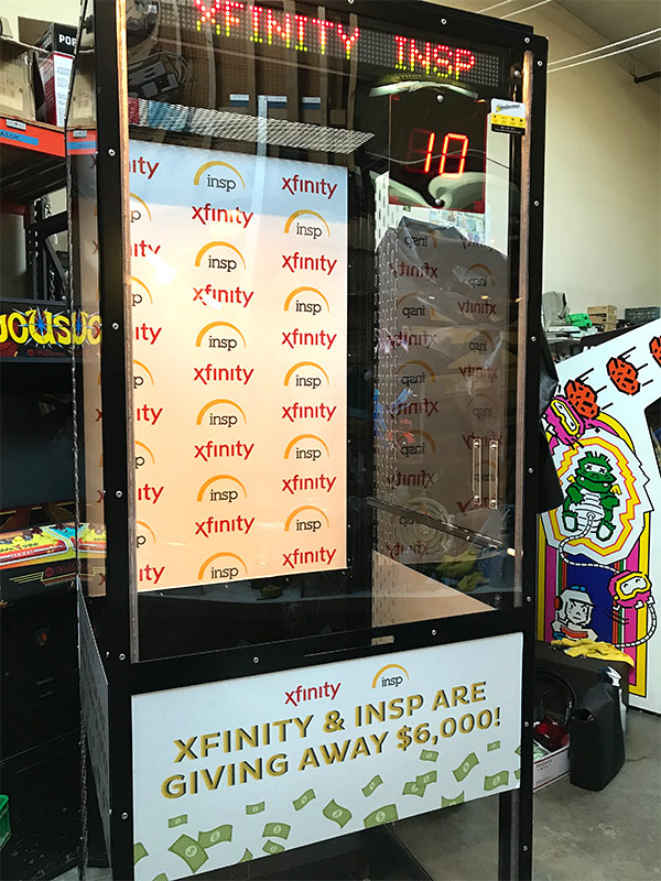 Money Booth Cash Blowing Machine Rental Video Amusement San Francisco