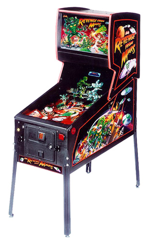 Revenge from Mars pinball machine - Destroy the Martian fleet and save all the major cities.
