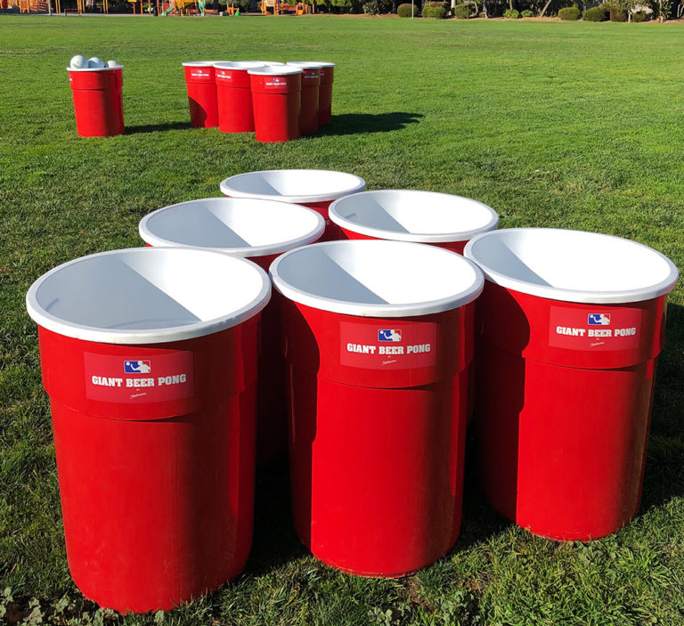 Giant Beer Pong Rental Giant Solo Cup Ping Pong Video Amusement