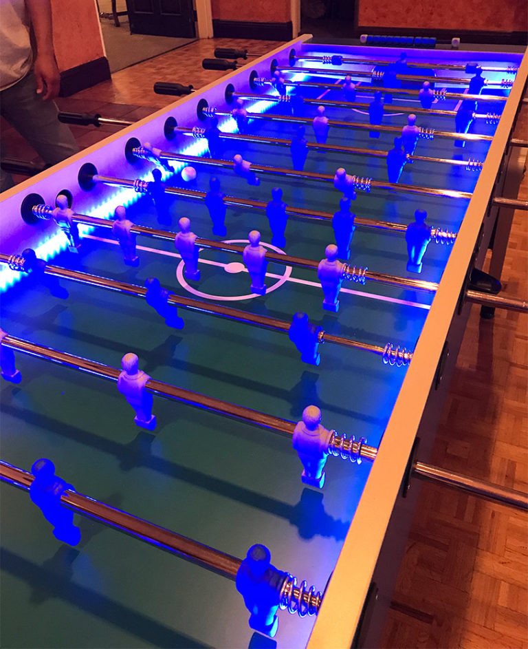 Giant LED Lighted Foosball Table Rental Giant LED Glowing Foosball