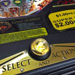 Stern Pinball Game of thrones select button detail