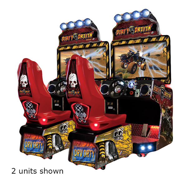 Dirty Driving arcade game is available for rent from Video Amusement.