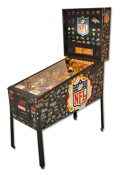NFL pinball from Stern with custom backglass