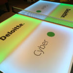 LED Ping Pong table with corporate branding for a rental event San Jose Bay Area