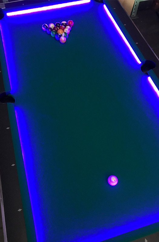 LED Pool Table Arcade Game Rental from Video Amusement