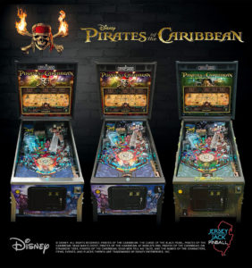 Pirates of the Caribbean complete pinball lineup from Jersey Jack Pinball. to be release in spring 2018.