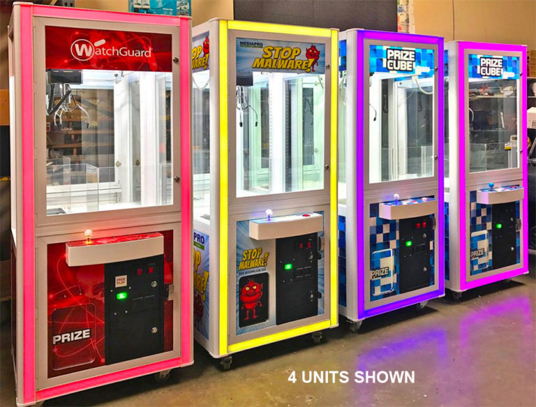 Prize Cube LED Glowing Arcade Crane Machine for Rent LED Game