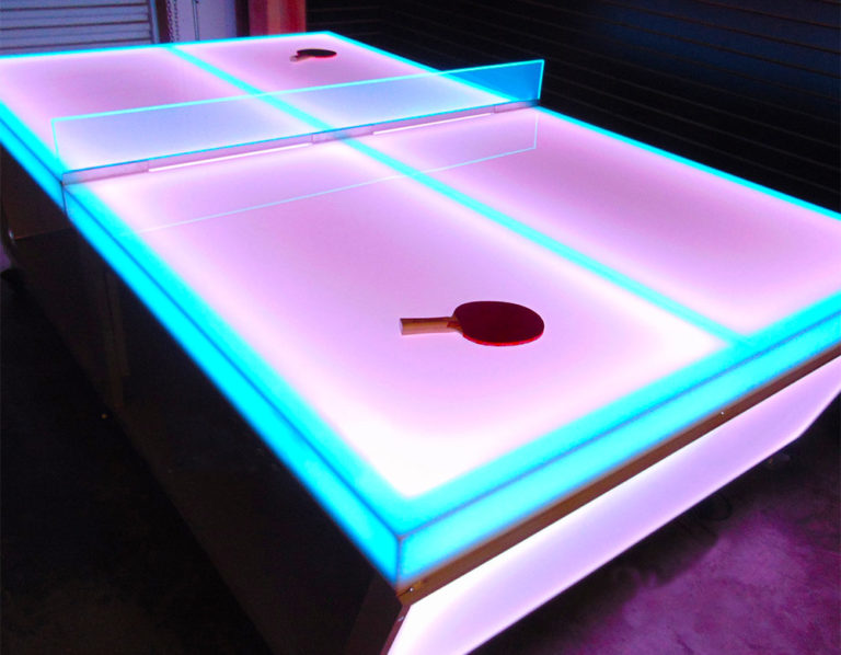 LED Lighted Ping Pong Table Tennins for Rent Video Amusement