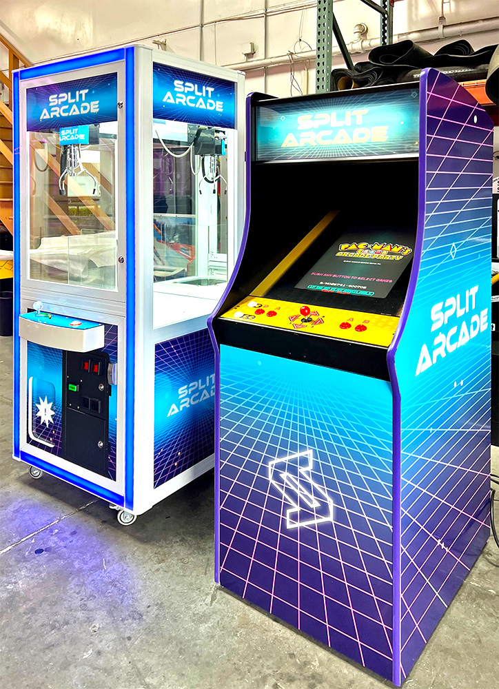 Custom-Pac-Man-and-Crane-Arcade-Games-event-rental-Las-Vegas-convention