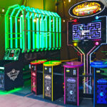 Hyper Shoot and Pac Man battle Royale arcade games at Bat Mitzvah rental event in Las Vegas Nevada