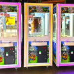 Matching custom claw crane arcade games for a corporate rental in Austin Texas