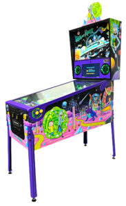 Rick and Morty Pinball Machine from Spooky Pinball available for event rentals