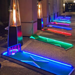 9 hole LED mini golf at Bar Mitzvah event in Beverly Hills Los Angeles rental event
