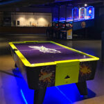 LED Air Hockey with LED NBA Hoops basketball game at a Moscone Convention Center in San Francisco