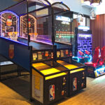 LED NBA Hoop interactive sport themed arcade games corporate event rental San Jose Video Amusement