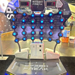 Custom branded Speed of Light arcade game for rental event in Las Vegas from Video Amusement.