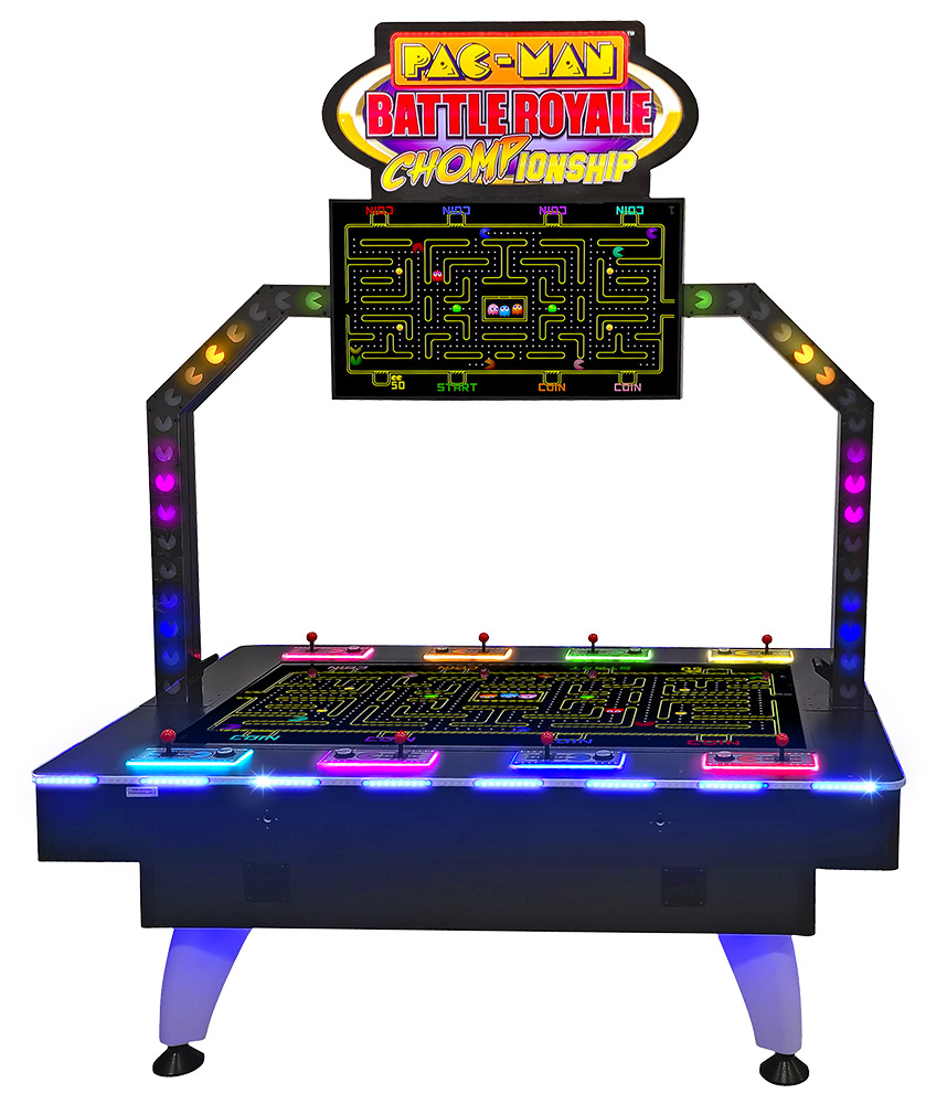 Pac Man Battle Royale Chompionship DX 8 player arcade game available for rent from Video Amusement