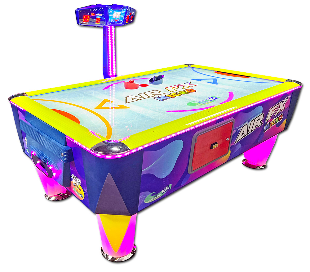 Air FX Micro LED airhockey smaller footprint available for rent from Video Amusement Lease