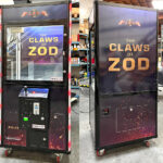 Custom branded claw arcade game for a movie premiere by Video Amusement San Francisco