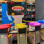 Pac Man Battle Royale Arcade Game with custom branding for wedding rental event Video Amusement San Francisco