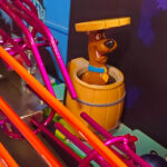 Scooby Doo hiding in the barrel from Video Amusement