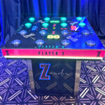 Strike a Light arcade game with custom graphics for a Bat Mizvah party