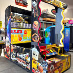 Connect 4 Hoops with custom branding ready for rental event in Los Angeles from Video Amusement