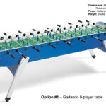 Garlando LED Jumbo 8 player foosball table available for rent from Video Amusement San Francisco California