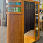 Grand Classic photo booth with corporate custom branding for Super Bowl in San Francisco from Video Amusement