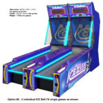 LED skeeball from ICE Games Iceball FX competitive game from Video Amusement rental and lease hire