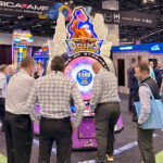 Odins Hammer Strike arcade game features progressive bonus available for rent lease hire from Video Amusement Los Angeles Las Vegas