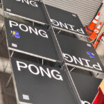 Ping Pong tables with corporate custom branding for rental event in Las Vegas from Video Amusement
