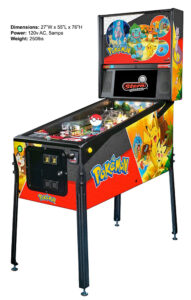 Pokemon PRO pinball machine from Stern Pinball available for rent for your next event from Video Amusement San Francisco
