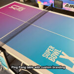 Table Tennis with custom branding for a tournament in San Jose from Video Amusement