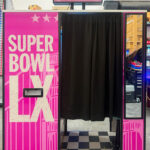 Wedding photo booth with custom branding for Super Bowl in Santa Clara from Video Amusement
