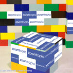 Giant Lego Block with custom company logo at the corporate event in San Francisco from Video Amusement