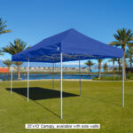Instant canopy 20 x 10 for rent available with side wall for your rental event from Video Amusement Las Vegas San Diego