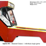 Skee-Ball Classic single lanes manufactured by Bay Tech is available for rent for your next corporate event from Video Amusement Las Vegas Los Angeles