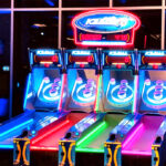 ICEBALL FX with colorful LED overhead sign marquee at rental event in San Francisco Bay Area from Video Amusement