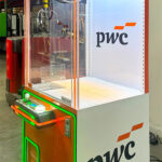Simple colorful and attractive corporate branding on our new Wonder Claw available for trade shows from Video Amusement